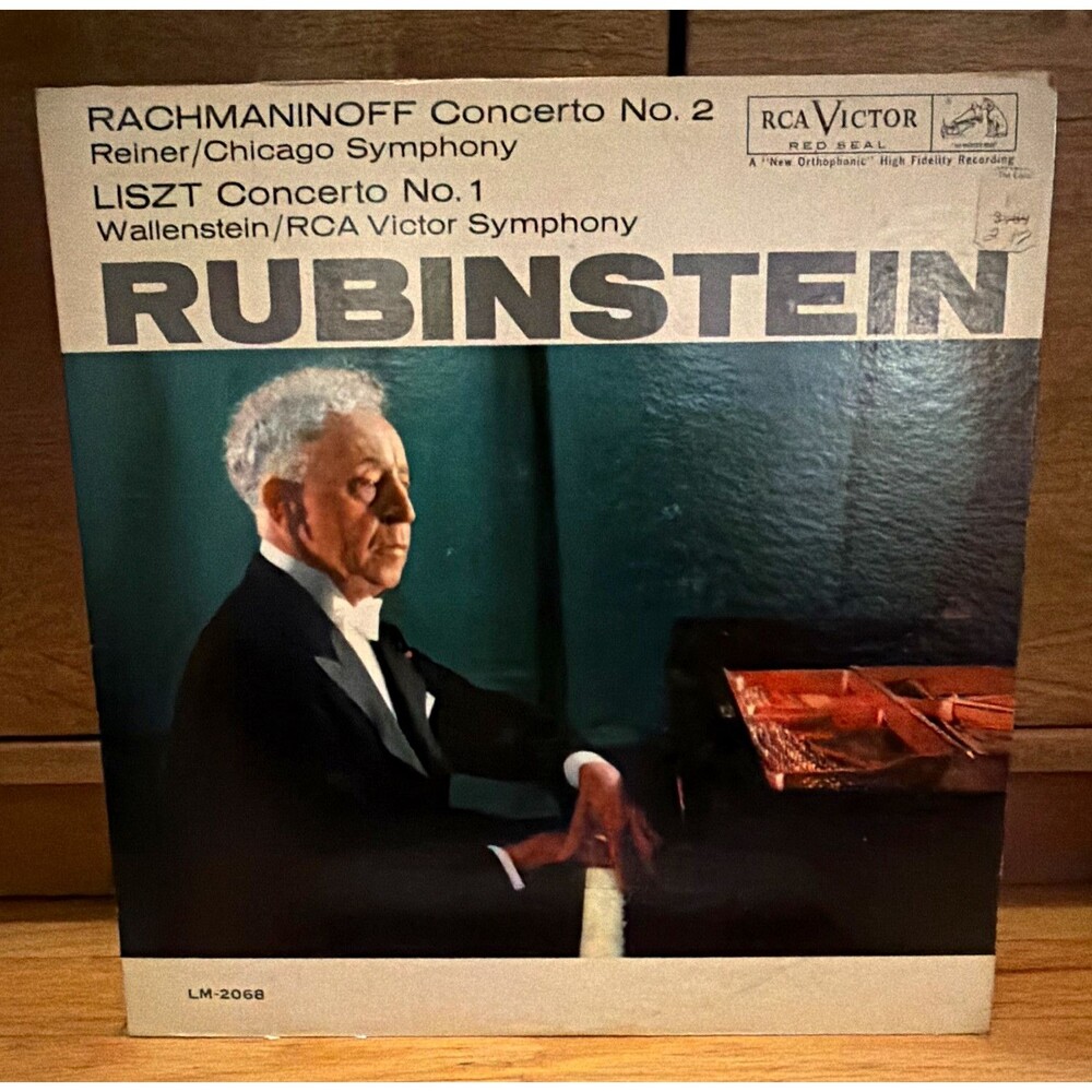 RCA Victor Artur Rubinstein Rachmaninoff/Liszt Concerto 12" Mono LP LM-2068